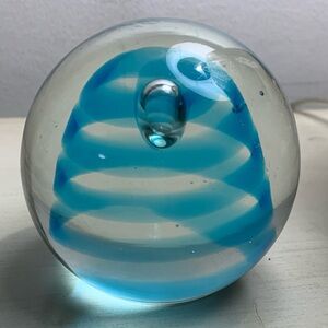 Art Glass “Swirl ‘Blue” Paperweight